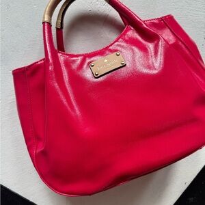 NWOT Kate Spade Pink Vinyl Tote Bag